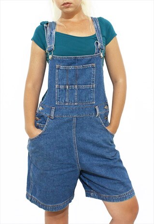 VINTAGE DENIM SHORT DUNGAREES