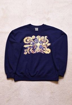 Dr Who Navy Print Sweater