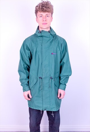 VINTAGE BERGHAUS GORE-TEX MOUNTAIN PARKA JACKET IN GREEN
