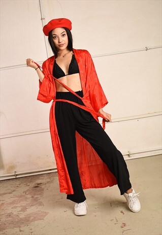 90'S EASTERN INSPIRED FESTIVAL MAXI KIMONO JACKET