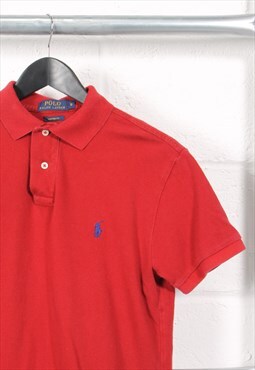 Vintage Polo Ralph Lauren Polo Shirt in Red Sports Tee Small