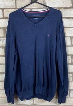 Navy Blue Tommy Hilfiger Sweatshirt Mens Medium