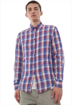 Vintage ACNE Shirt Checked Blue Pink