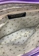 LILAC PURPLE PATENT SHINE SMALL ZIP CASUAL SHOULDER BAG