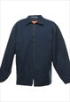 Vintage Navy Zip-Front Workwear Jacket - L