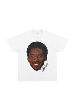 White Kobe Graphic fans T shirt tee