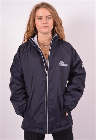 VINTAGE PUMA PADDED JACKET NAVY BLUE