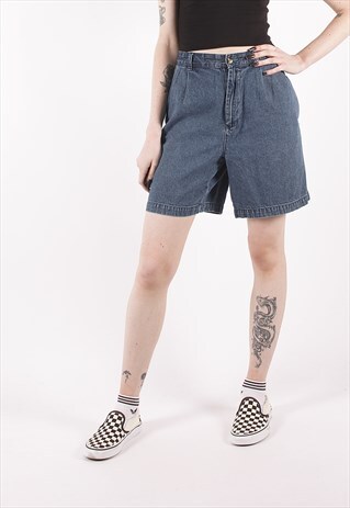 VINTAGE TOMMY HILFIGER HIGH WAISTED BLUE SHORTS /MM3633