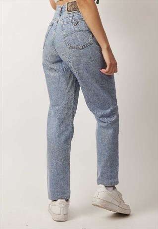 RARE VINTAGE MID BLUE 80'S HIGH WAISTED ARMANI JEANS