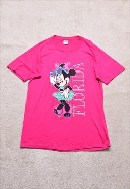 Women's Vintage 90s Minnie Mouse Single Stitch Print T Shirt