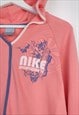 VINTAGE NIKE SWEATSHIRT HOODIE  IN PINK L