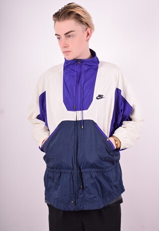 NIKE MENS VINTAGE TRACKSUIT TOP JACKET MEDIUM MULTI 90'S