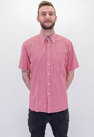 VINTAGE TOMMY HILFIGER SHIRT IN MEDIUM RED