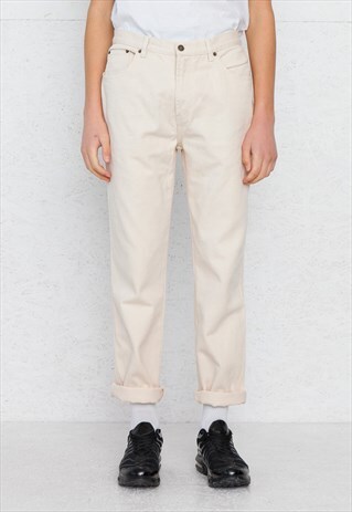 VINTAGE BEIGE DENIM JEANS