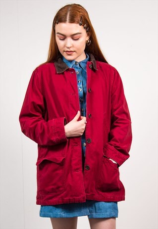 VINTAGE 90'S RED CHORE JACKET COAT