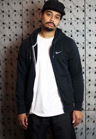 VINTAGE NIKE ZIP UP NAVY HOODIE