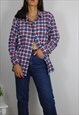 VINTAGE RALPH LAUREN CHAPS FLANNEL CHECK OVERSIZED SHIRT TOP