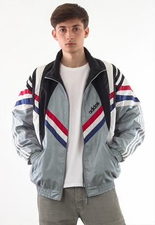 VINTAGE ADIDAS ORIGINALS TRACKSUIT 90S GREY BLACK