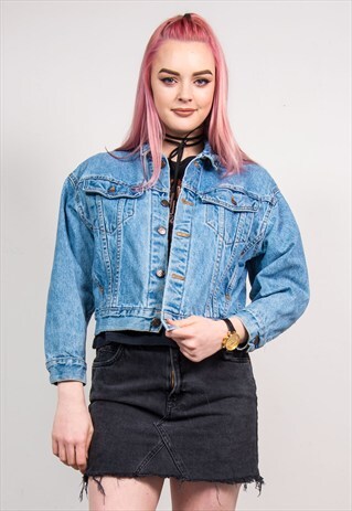 90'S VINTAGE BLUE CROPPED LEVI'S DENIM JACKET