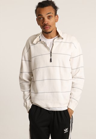 VINTAGE NAUTICA EMBROIDERED LOGO 1/4 ZIP SWEATSHIRT
