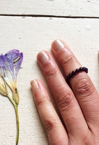HANDMADE BEADED RING