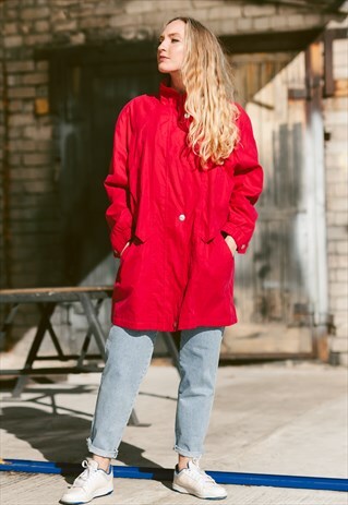 VINTAGE 80S RED PARKA JACKET