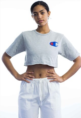 NEW CHAMPION CROP TOP REWORKED LOGO 90S S 4.7