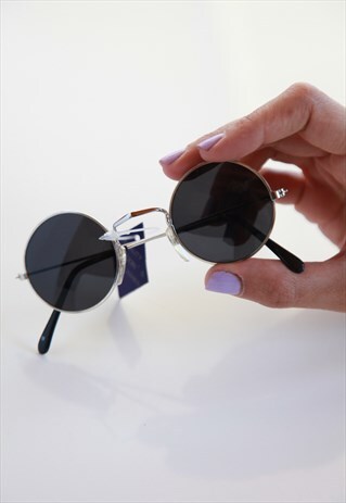 VINTAGE OPTICON'S CHROME FRAME, GREY LENSES. MADE IN GREECE