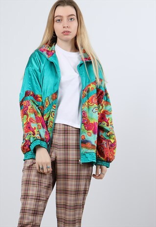 VINTAGE M TEAL LIGHTWEIGHT JACKET