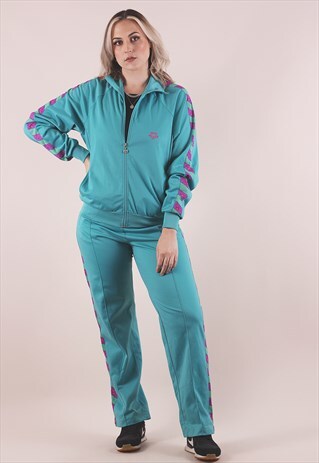 VINTAGE 80S MINT GREEN FULL TRACKSUIT SPORTSWEAR /A1094