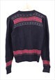 VINTAGE RALPH LAUREN CARDIGAN BLACK BUTTON UP AZTEC PATTERN 