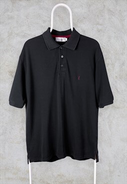 Vintage YSL Yves Saint Lauren Polo Shirt Black XL