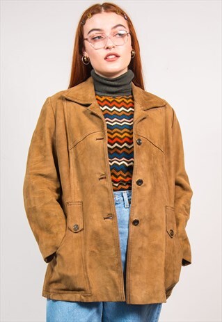 VINTAGE 70'S BROWN SUEDE JACKET