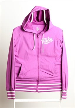 Vintage Nike Sportswear Shell Hooded Script Jacket Purple