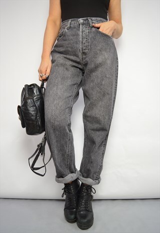 90S LEVI'S 538 DEADSTOCK GREY STONE WASH HIGH WAIST JEANS