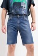LEVIS CUT OFF DENIM SHORTS VINTAGE IN BLUE GRUNGE