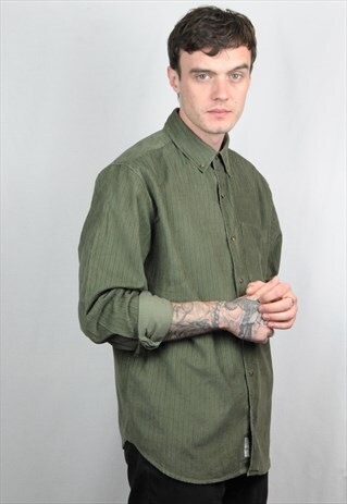 GREEN CORDUROY SHIRT