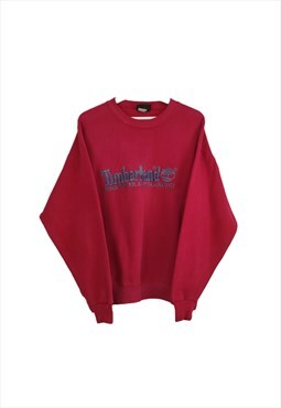 Vintage Timberland Sweatshirt in Red M