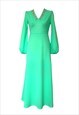 Mint Green 70's vintage/retro, hippy/boho maxi dress