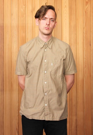 VINTAGE BROWN CHECKED LEVI'S SHIRT