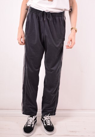 ADIDAS MENS VINTAGE TRACKSUIT TROUSERS XL GREY 90S