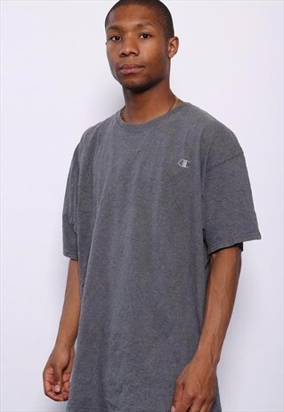 VINTAGE CHAMPION CHEST LOGO T-SHIRT GREY