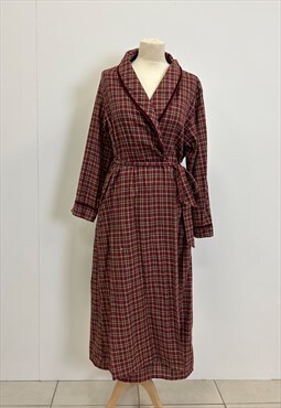 Vintage Laura Ashley Checked Dressing Gown Robe