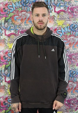 VINTAGE ADIDAS HOODIE/HOODED SWEATSHIRT. UNISEX SPORTSWEAR.