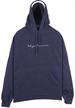 Vintage 90's Gildan Hoodie Pullover Navy