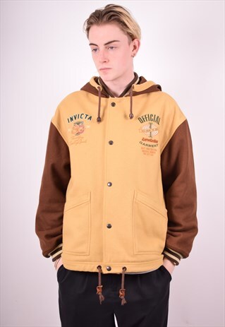 MENS VINTAGE JACKET LARGE YELLOW 90'S