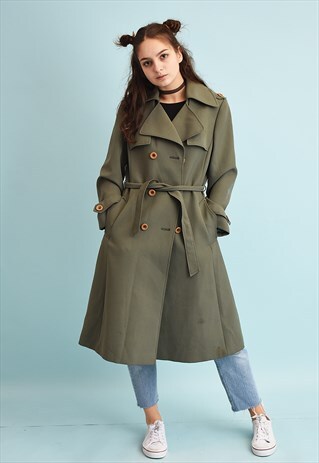 70'S RETRO MILITARY STYLE TRENCH COAT MAC