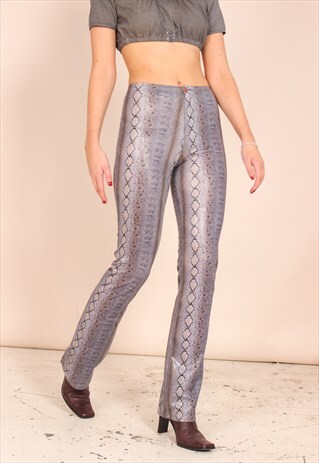VINTAGE 90S PARTY TROUSERS IN SNAKE PRINT