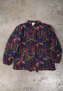 Vintage 90s Thick Abstract Regatta Fleece Jacket Patterned