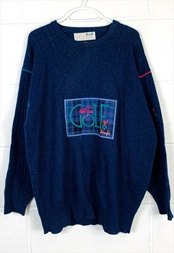 Vintage Pringle Wool Knitted Jumper/ Sweater Golf Patterned
